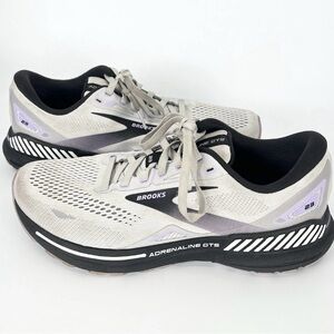 Brooks Adrenaline GTS 23 White/Black Running Shoes Sneakers - WOMENS 9.5 *WIDE*